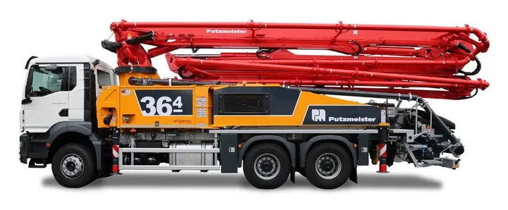 Truck-mounted boom concrete pump