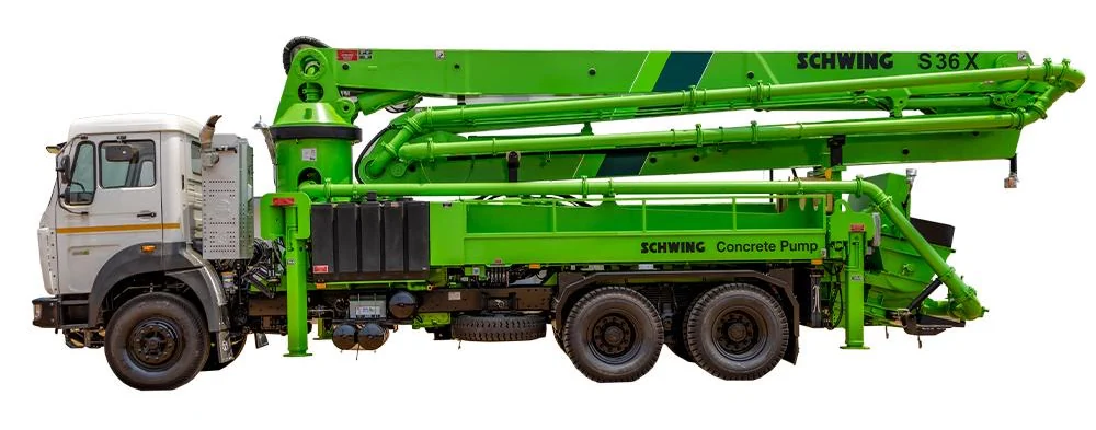 Truck-mounted boom concrete pump